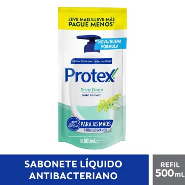 Sabonete L&iacute;quido Protex Erva Doce Refil 500ml Leve Mais Por Menos