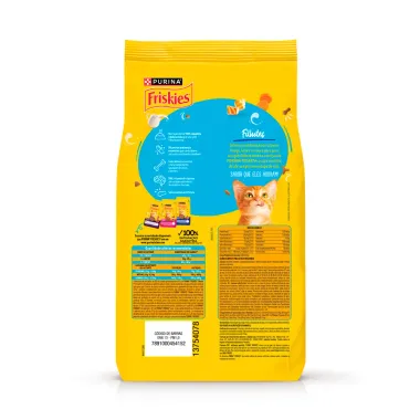 Ra&ccedil;&atilde;o para Gatos Friskies Filhotes Sabor Frango, Leite e Cenoura 850g