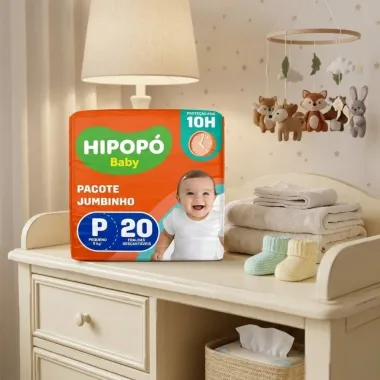 Fralda Hipop&oacute; Baby Tamanho P Pacote Jumbinho 20 Unidades Descart&aacute;veis