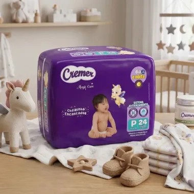 Fralda Cremer Magic Care Tamanho P com 24 Unidades Descart&aacute;veis