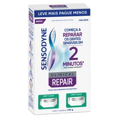 Creme Dental Sensodyne Clinical Repair Deep Clean 2 Unidades de 100g cada