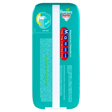 Fralda Pampers Pants Ajuste Total Tamanho M com 30 Unidades Descart&aacute;veis