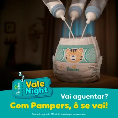Fralda Pampers Pants Ajuste Total Tamanho M com 30 Unidades Descart&aacute;veis