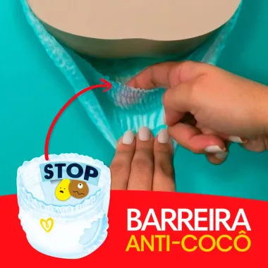 Fralda Pampers Pants Ajuste Total Tamanho M com 30 Unidades Descart&aacute;veis