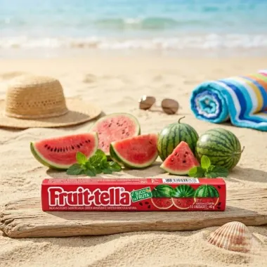 Bala Fruit-Tella Suco de Frutas Sabor Melancia 40g