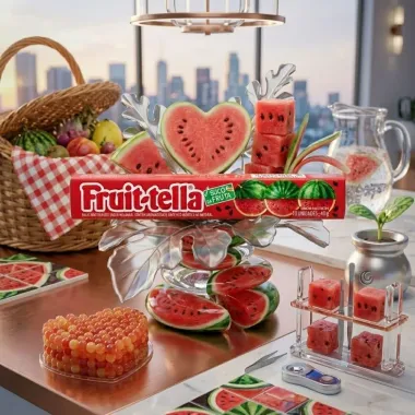 Bala Fruit-Tella Suco de Frutas Sabor Melancia 40g