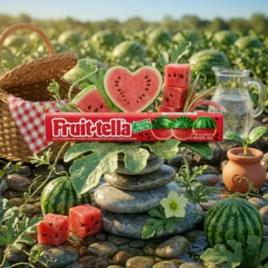 Bala Fruit-Tella Suco de Frutas Sabor Melancia 40g