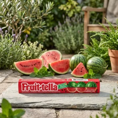 Bala Fruit-Tella Suco de Frutas Sabor Melancia 40g
