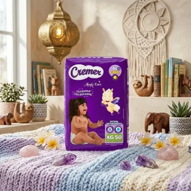 Fralda Cremer Magic Care Cheirinho Encantador Tamanho XG 50 Unidades Descart&aacute;veis