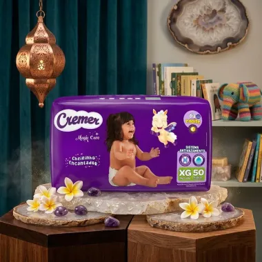 Fralda Cremer Magic Care Cheirinho Encantador Tamanho XG 50 Unidades Descart&aacute;veis