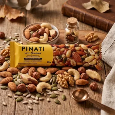 Barra de Cereais Pinati Nuts Gourmet Mix de Castanhas 25g
