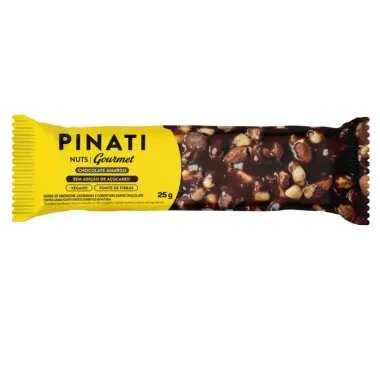 Barra de Cereais Pinati Nuts Gourmet Chocolate Amargo 25g