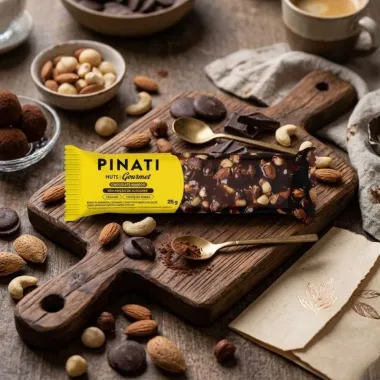 Barra de Cereais Pinati Nuts Gourmet Chocolate Amargo 25g