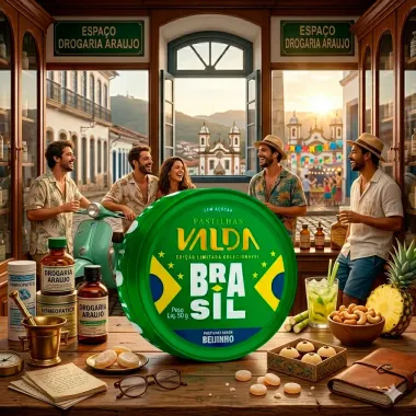 Pastilhas Valda Brasil Sabor Beijinho Sem A&ccedil;&uacute;car Edi&ccedil;&atilde;o Limitada Colecion&aacute;vel 50g