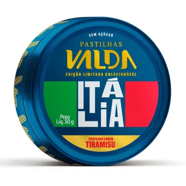 Pastilhas Valda It&aacute;lia Sabor Tiramisu Sem A&ccedil;&uacute;car Edi&ccedil;&atilde;o Limitada Colecion&aacute;vel 50g