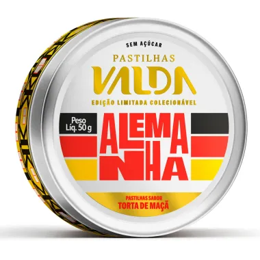 Pastilhas Valda Alemanha Sabor Torta de Ma&ccedil;&atilde; Sem A&ccedil;&uacute;car Edi&ccedil;&atilde;o Limitada Colecion&aacute;vel 50g