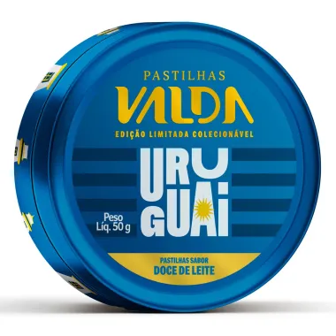 Pastilhas Valda Uruguai Sabor Doce de Leite Sem A&ccedil;&uacute;car Edi&ccedil;&atilde;o Limitada Colecion&aacute;vel 50g