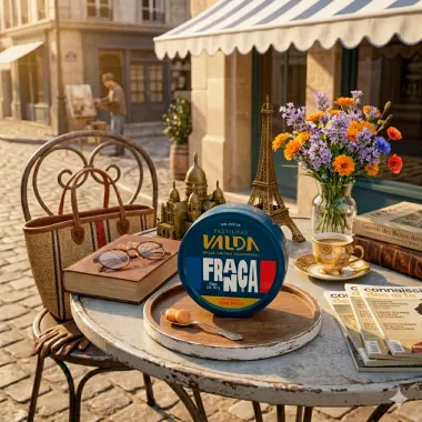 Pastilhas Valda Fran&ccedil;a Sabor Creme Brulee Sem A&ccedil;&uacute;car Edi&ccedil;&atilde;o Limitada Colecion&aacute;vel 50g