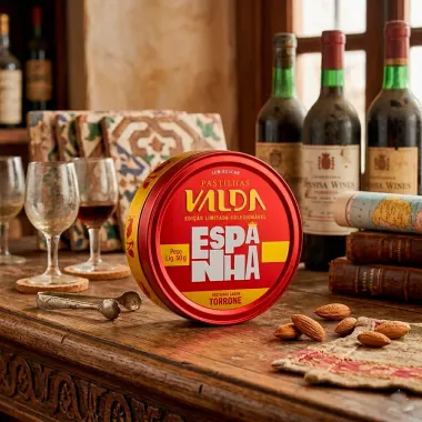 Pastilhas Valda Espanha Sabor Torrone Sem A&ccedil;&uacute;car Edi&ccedil;&atilde;o Limitada Colecion&aacute;vel 50g