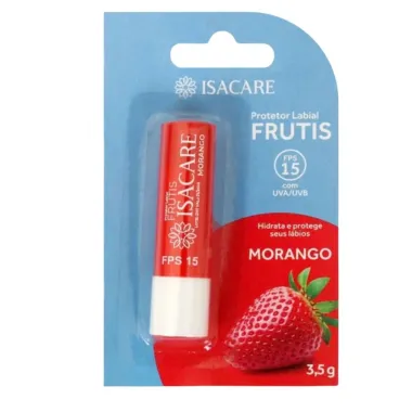 Protetor Labial Frutis Isacare Morango Fps15 3,5g