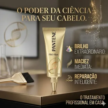 Ampola Tratamento Pantene Pro Shot Reestrutura&ccedil;&atilde;o Molecular com 3 Unidades de 15ml cada