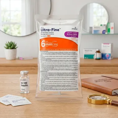 Seringa para Insulina Ultra Fine 30UI 6mm 31G Est&eacute;reis 0,3ml com 10 Unidades