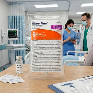 Seringa para Insulina Ultra Fine 30UI 6mm 31G Est&eacute;reis 0,3ml com 10 Unidades