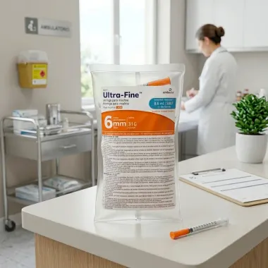 Seringa para Insulina Ultra Fine 50UI 6mm 31G Est&eacute;reis 0,5ml com 10 Unidades