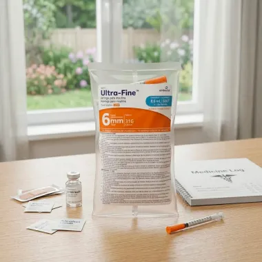 Seringa para Insulina Ultra Fine 50UI 6mm 31G Est&eacute;reis 0,5ml com 10 Unidades