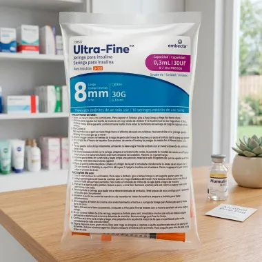 Seringa para Insulina Ultra Fine 30UI 8mm 30G Est&eacute;reis 0,3ml com 10 Unidades