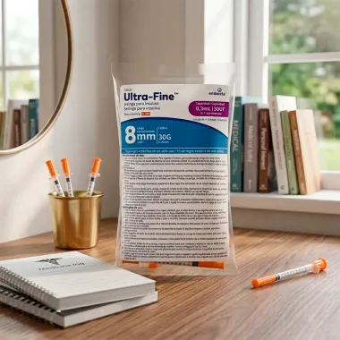 Seringa para Insulina Ultra Fine 30UI 8mm 30G Est&eacute;reis 0,3ml com 10 Unidades