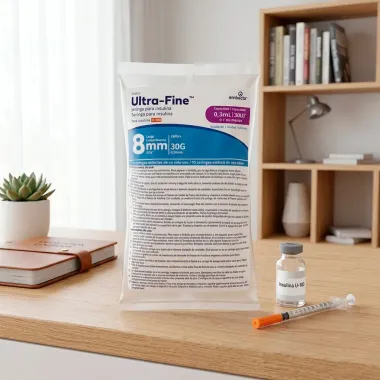 Seringa para Insulina Ultra Fine 30UI 8mm 30G Est&eacute;reis 0,3ml com 10 Unidades