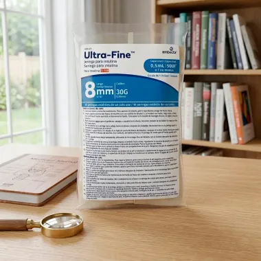 Seringa para Insulina Ultra Fine 50UI 8mm 30G Est&eacute;reis 0,5ml com 10 Unidades