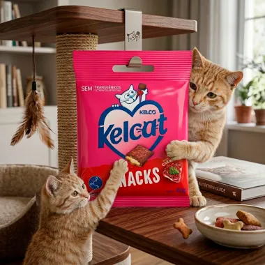 Petisco para Gatos Kelcat Snacks Sabor Carne 40g
