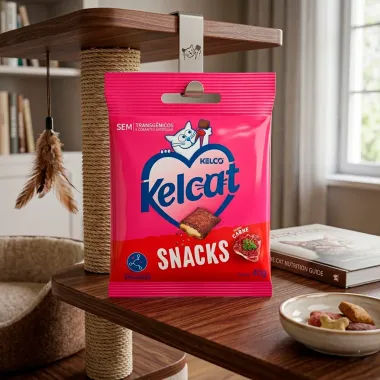 Petisco para Gatos Kelcat Snacks Sabor Carne 40g