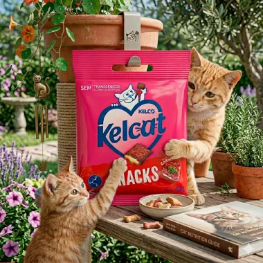Petisco para Gatos Kelcat Snacks Sabor Carne 40g