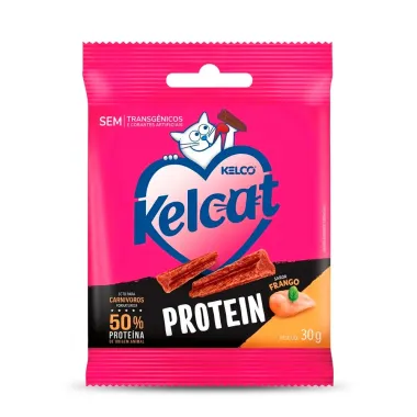 Petisco para Gatos Kelcat Protein Sabor Frango 30g