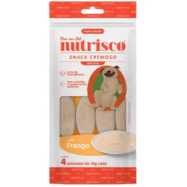 Snack Cremoso Nutrisco Sabor Frango com 4 Unidades de 14g cada