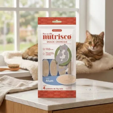 Snack Cremoso Nutrisco Sabor Atum com 4 Unidades de 14g cada