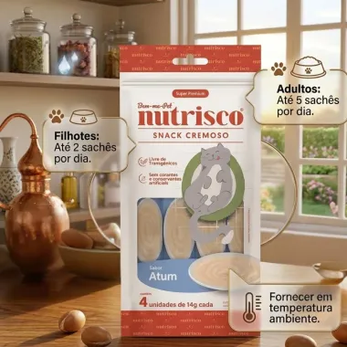 Snack Cremoso Nutrisco Sabor Atum com 4 Unidades de 14g cada
