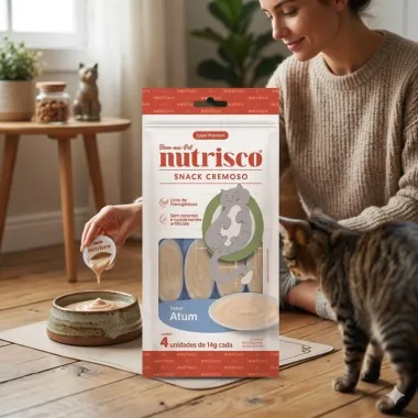 Snack Cremoso Nutrisco Sabor Atum com 4 Unidades de 14g cada