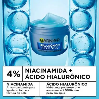 Hidratante Preenchedor Garnier Hialur&ocirc;nico Toque Seco 85g