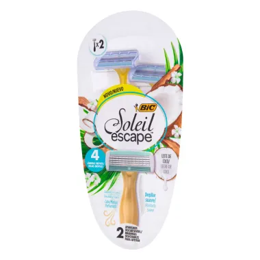 Aparelho para Depilar Bic Soleil Escape S&acirc;ndalo e Coco com 2 Unidades