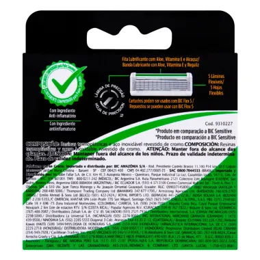 Carga para Aparelho de Barbear Bic Flex 5 Sensitive 4 Unidades