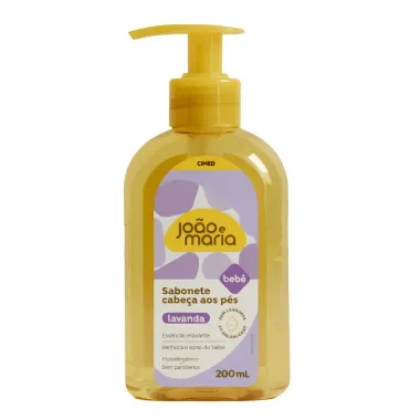 Sabonete L&iacute;quido Cabe&ccedil;a aos P&eacute;s Jo&atilde;o e Maria Beb&ecirc; Lavanda 200ml