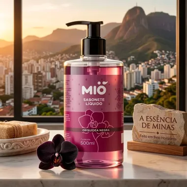 Sabonete L&iacute;quido Mi&oacute; Orqu&iacute;dea Negra 500ml