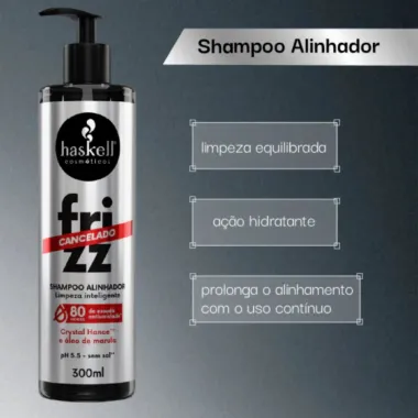 Shampoo Alinhador Haskell Frizz Cancelado 300ml