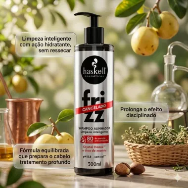 Shampoo Alinhador Haskell Frizz Cancelado 300ml