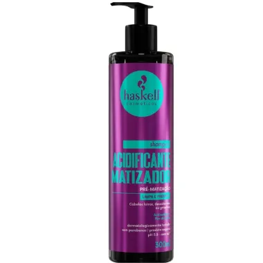 Shampoo Acidificante Matizador Haskell Pre Matizacao 300ml