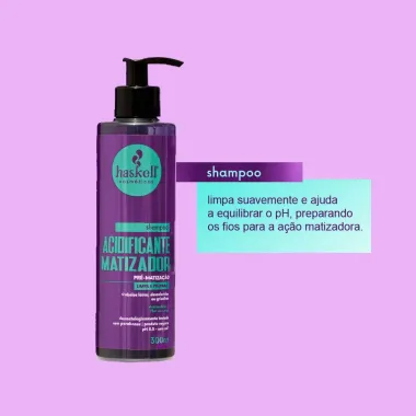 Shampoo Acidificante Matizador Haskell Pre Matizacao 300ml